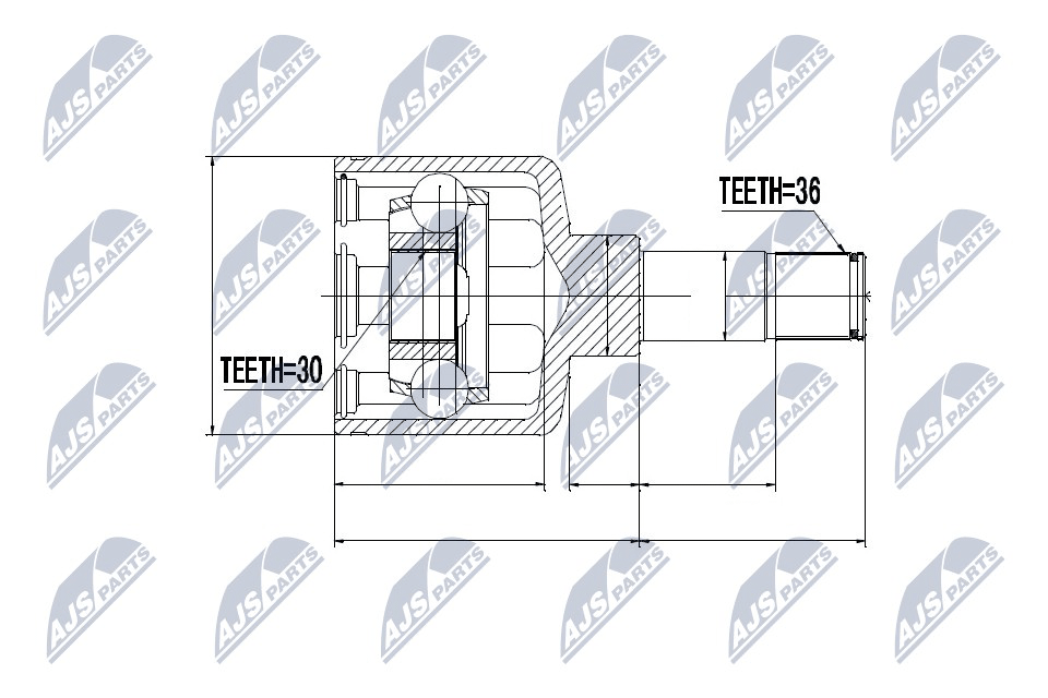 Für NTY NPW-FR-044 INNER CV JOINT - Bild 4