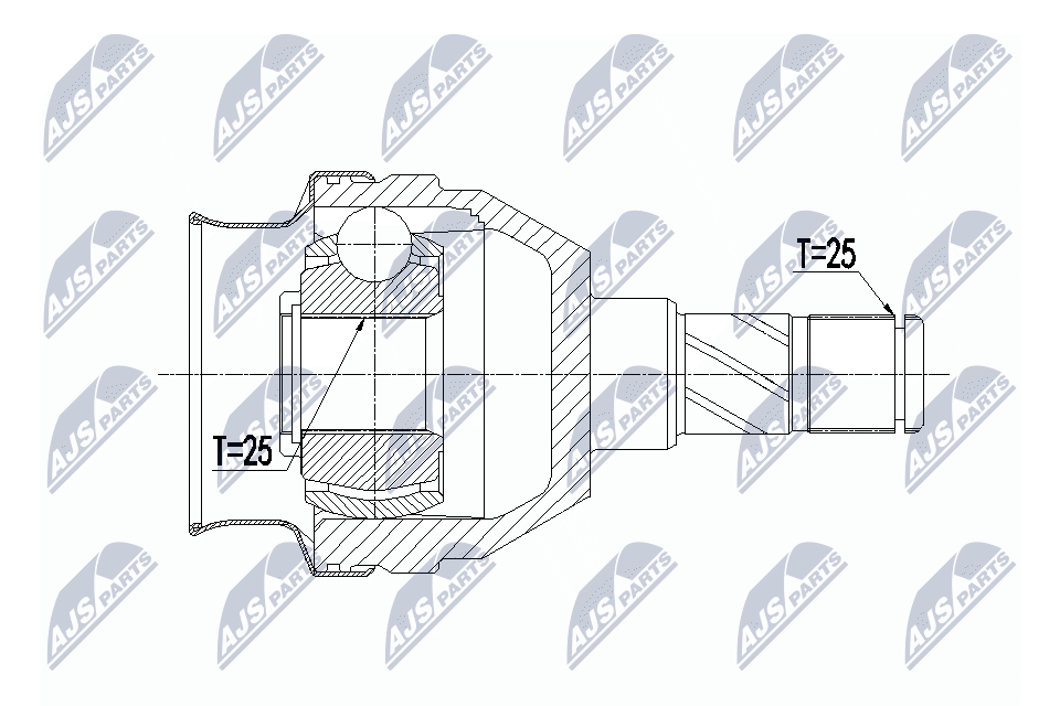 Nty Gelenksatz, Antriebswelle [Hersteller-Nr. NPW-PL-066] für Opel - Bild 4