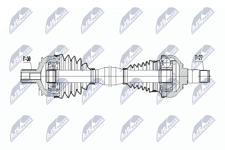 NTY Antriebswelle Vorderachse links NPW-ME-066 für Mercedes