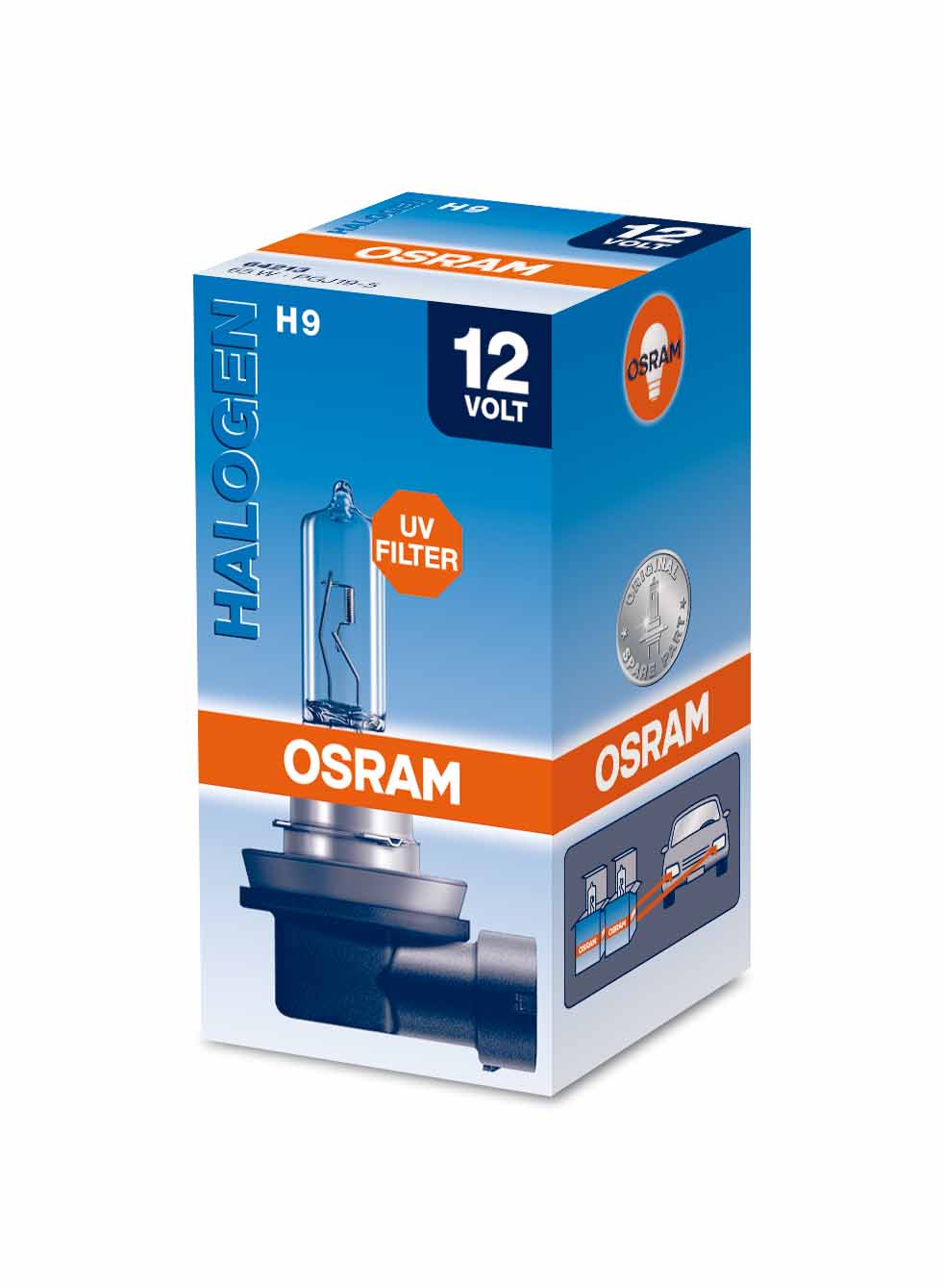 OSRAM Glühlampe, Fernscheinwerfer H9 Original 65W (1 Stk.) 64213