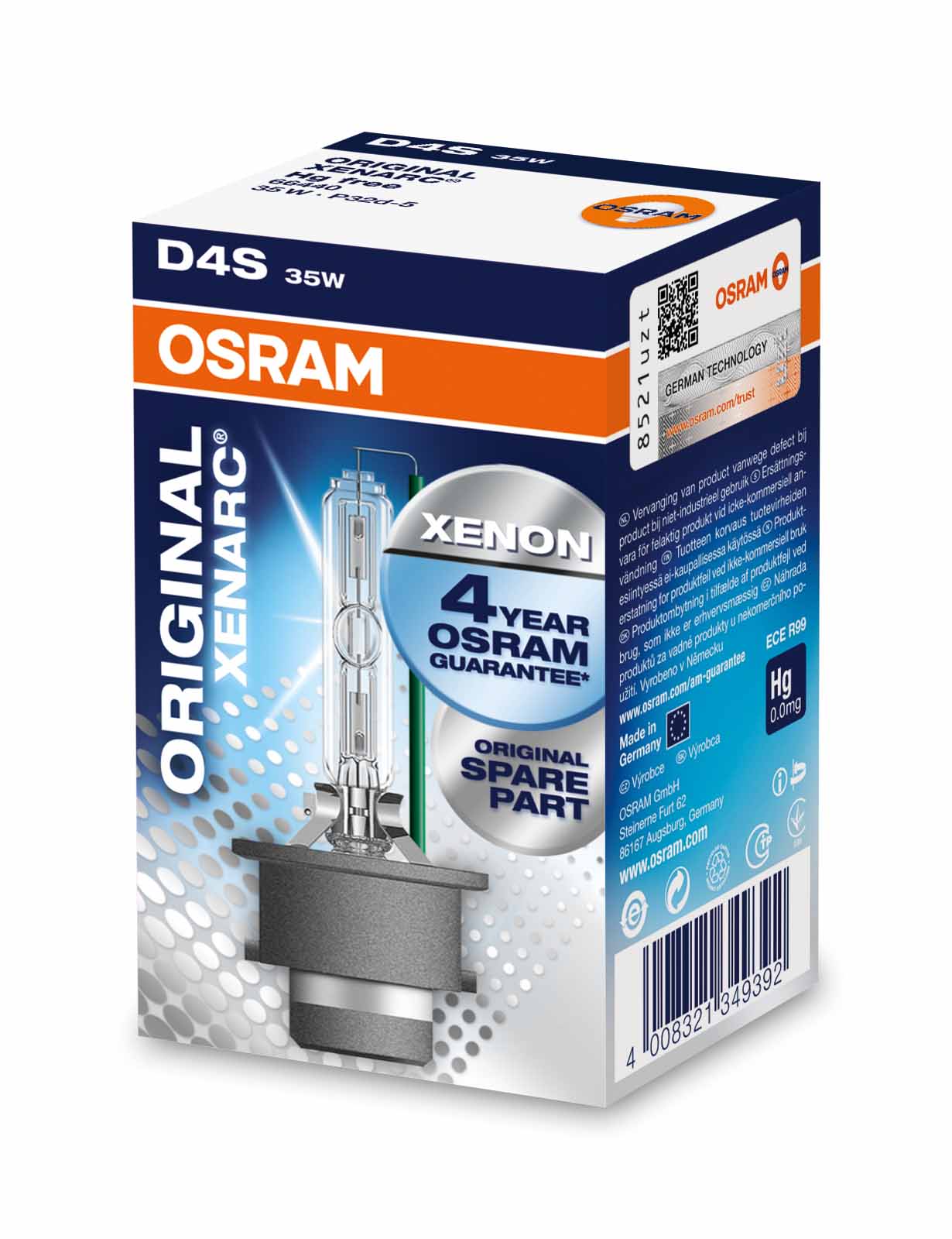 OSRAM Glühlampe, Fernscheinwerfer D4S Xenarc 35W (1 Stk.) 66440