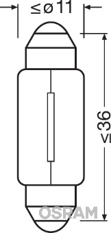 OSRAM Glühlampe, Kofferraumleuchte 6461