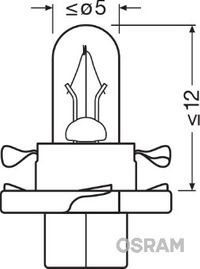 OSRAM Glhlampe, Instrumentenbeleuchtung "ORIGINAL", Art.-Nr. 2473MFX6