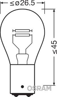 OSRAM Glühlampe, Brems-/Schlusslicht "ORIGINAL" f&uuml;r VW POLO IV (9N_, 9A_), Art.-Nr. 7225