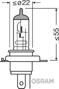 OSRAM Glhlampe, Hauptscheinwerfer "ORIGINAL MOTORCYCLE", Art.-Nr. 64185