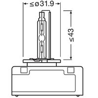 OSRAM Glhlampe, Fernscheinwerfer "XENARC ORIGINAL", Art.-Nr. 66540