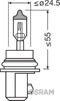 OSRAM Glühlampe, Abbiegescheinwerfer "ORIGINAL", Art.-Nr. 9007