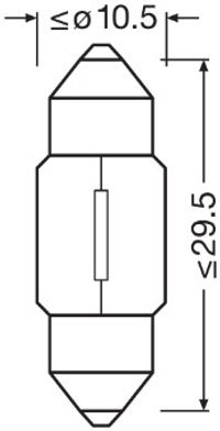 OSRAM Gl�hlampe, Handschuhfachleuchte "ORIGINAL", Art.-Nr. 6438-2BL
