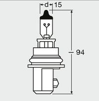 OSRAM Gl�hlampe, Hauptscheinwerfer "ORIGINAL", Art.-Nr. 9004