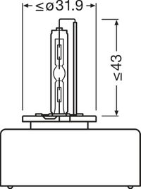 OSRAM Glhlampe, Fernscheinwerfer "XENARC ORIGINAL", Art.-Nr. 66540