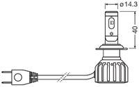 OSRAM Glhlampe, Fernscheinwerfer "TRUCKSTAR LED H7", Art.-Nr. 64215DWTS-2HFB