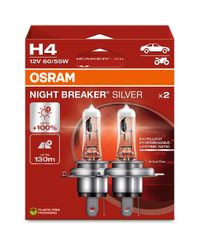 OSRAM Glühlampe, Fernscheinwerfer "NIGHT BREAKER® SILVER", Art.-Nr. 64193NBS-2HB