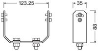 OSRAM Halter, Zusatzscheinwerfer "LEDriving® Mounting Kit PX", Art.-Nr. LEDPWLACC102