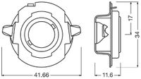 OSRAM Lampenfassung, Hauptscheinwerfer "LEDriving� ADAPTER", Art.-Nr. 64210DA06-1