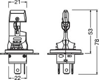 OSRAM Gl�hlampe, Fernscheinwerfer, Art.-Nr. 64193DWNBSP-1HB