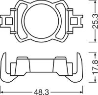 OSRAM Lampenfassung, Hauptscheinwerfer, Art.-Nr. 64210DA10-2HFB