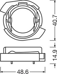 OSRAM Lampenfassung, Hauptscheinwerfer, Art.-Nr. 64210DA09-2HFB