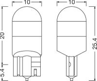 OSRAM Gl�hlampe, Handschuhfachleuchte, Art.-Nr. 2825DWNB-2HB