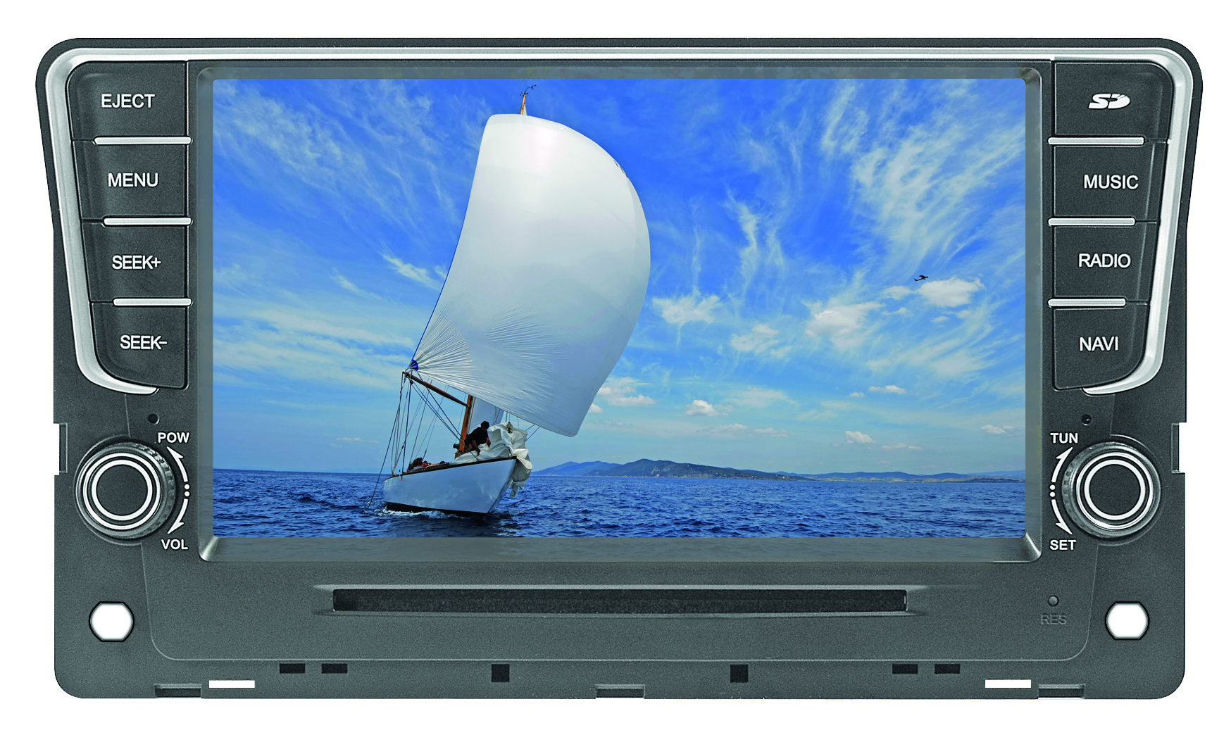 PHONOCAR Radio/Navigationssystem-Kombination Media station 8 FTF/LCD DVD Touch Widescreen vm115