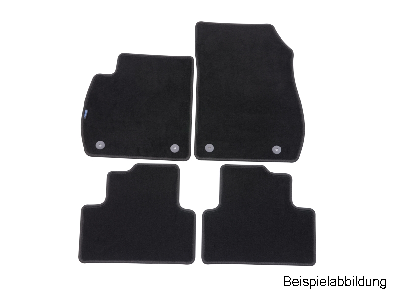 PETEX Fußmattensatz velour - schwarz 117658104