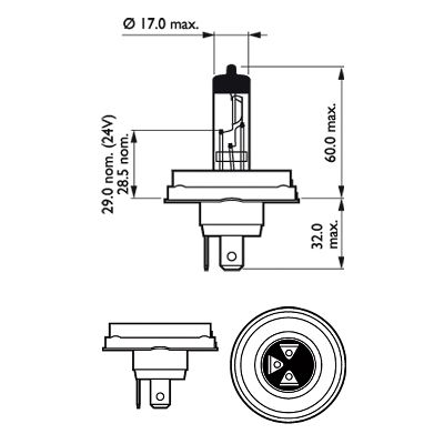 PHILIPS Glühlampe, Fernscheinwerfer 12475c1 für LAND ROVER DAF Opel BMW VW TOYOTA MAN