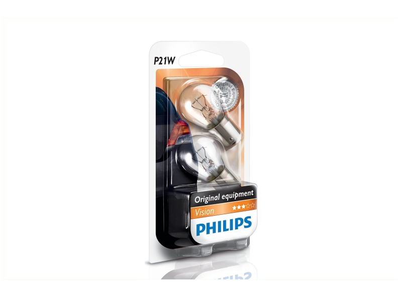 PHILIPS Glühlampe, Bremsleuchte P21W (2 Stk.) 12498b2 Kugellampe für HOBBYCAR Citroën Volvo Ford DAF Vaughall BMW (BRILLIANCE) HOLDEN Iveco