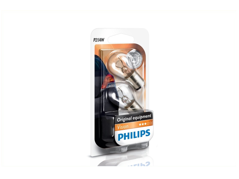 PHILIPS Glühlampe, Schlussleuchte P21/4W (2 Stk.) 12594b2 Kugellampe für HOBBYCAR Volvo DAF Vaughall BMW (BRILLIANCE) HOLDEN Ford MAN SEAT YAMAHA