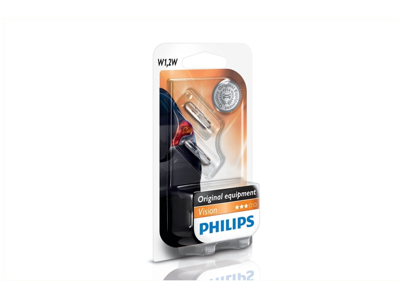 PHILIPS Glühlampe, Instrumentenbeleuchtung W1.2W (2 Stk.) 12516b2 Glassockellampe für VW Audi