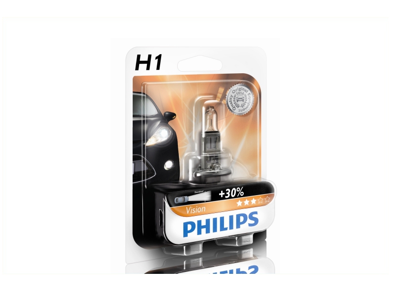 PHILIPS Glühlampe, Nebelscheinwerfer H1 Vision 55W (1 Stk.) 12258prb1 für LAND ROVER Citroën Peugeot Volvo Ford DAF Opel ABARTH ALFA ROMEO Iveco VAUX
