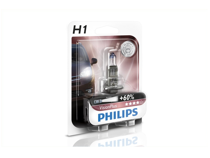 PHILIPS Glühlampe, Nebelscheinwerfer H1 VisionPlus 55W (1 Stk.) 12258vpb1 für LAND ROVER Citroën Peugeot Volvo Ford DAF Opel ABARTH ALFA ROMEO Iveco