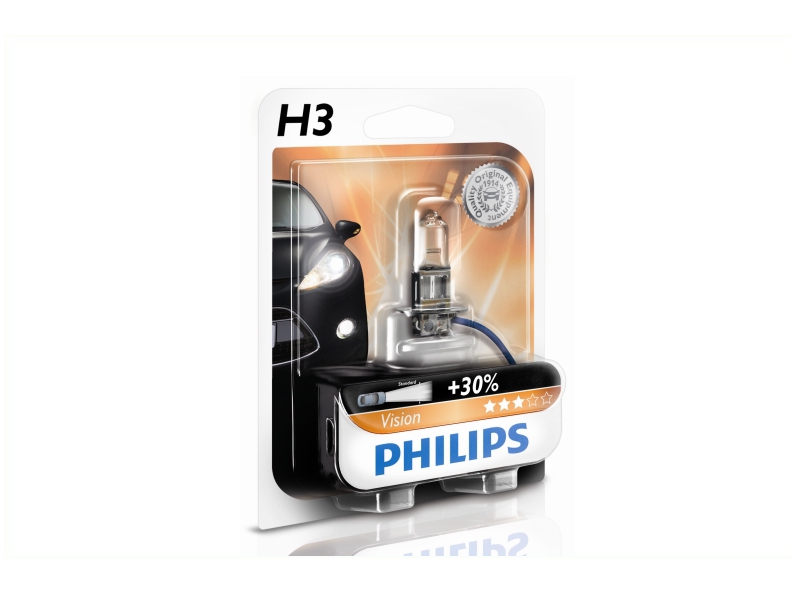 PHILIPS Glühlampe, Nebelscheinwerfer H3 Vision 55W (1 Stk.) 12336prb1 für LAND ROVER Volvo Peugeot Ford DAF Opel BMW (BRILLIANCE) IRMSCHER HOLDEN