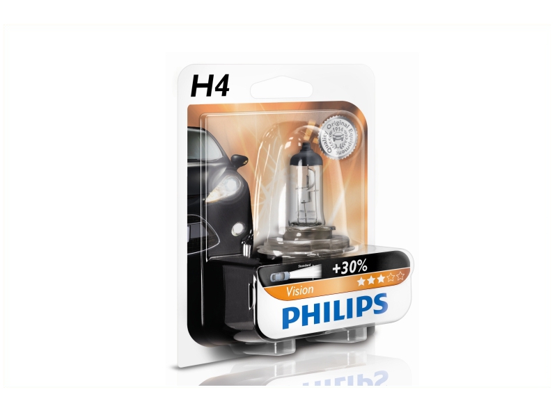 PHILIPS Glühlampe, Fernscheinwerfer H4 Vision 60/55W (1 Stk.) 12342prb1 für Volvo LAND ROVER Citroën Ford DAF Opel Fiat HOLDEN GM MERCEDE