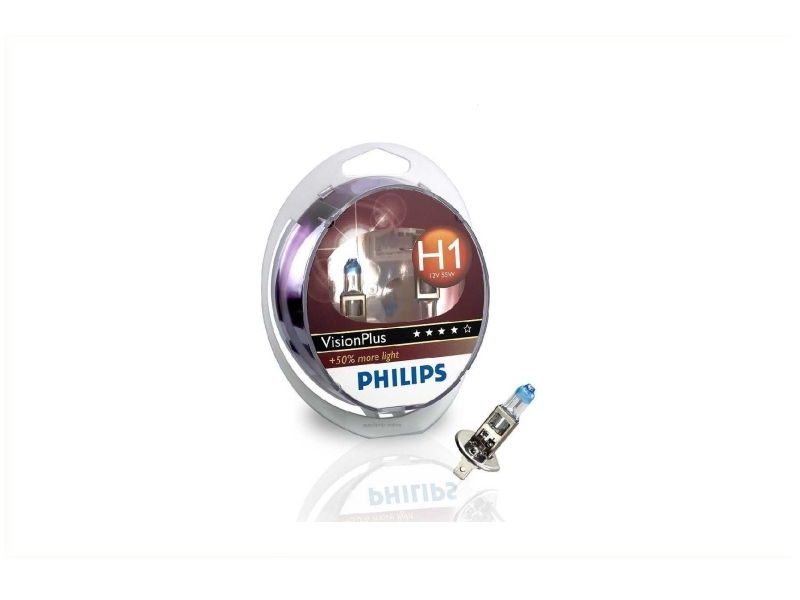 PHILIPS Glühlampe, Nebelscheinwerfer H1 VisionPlus 55W (2 Stk.) 12258vps2 für LAND ROVER Citroën Peugeot Volvo Ford DAF Opel ABARTH ALFA ROMEO Iveco