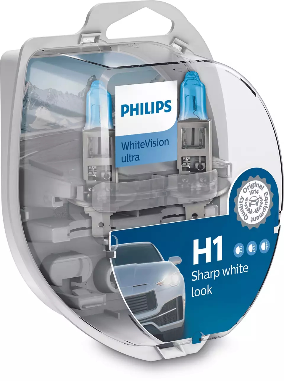PHILIPS Glühlampe H1 WhiteVision ultra (2 Stk.) 12258wvusm für LAND ROVER Citroën Peugeot Volvo Ford DAF Opel ABARTH ALFA ROMEO Iveco Vaughall BAIC B