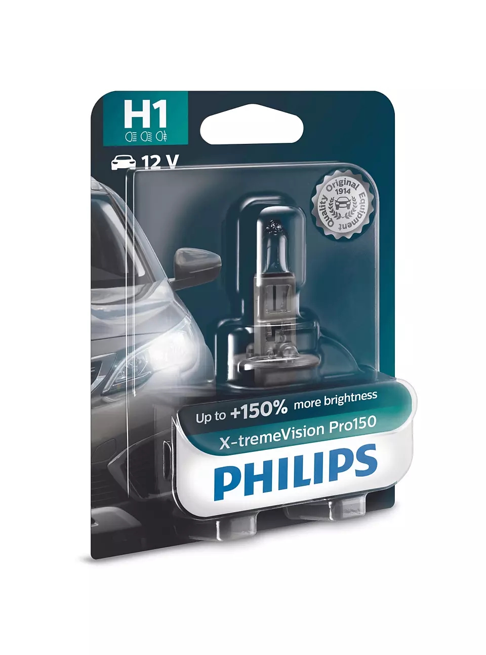 PHILIPS Glühlampe, Hauptscheinwerfer H1 X-tremeVision Pro150 (1 Stk.) 12258xvpb1 für LAND ROVER Citroën Peugeot Volvo Ford DAF Opel ABARTH ALFA ROMEO