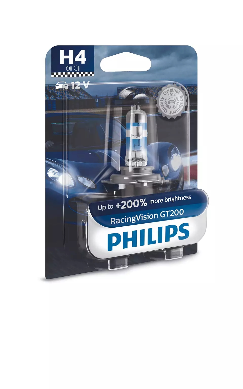 PHILIPS Glühlampe H4 RacingVision GT200 (1 Stk.) 12342rgtb1 für Volvo LAND ROVER Citroën Ford DAF Opel Fiat HOLDEN GM Mercedes VW AU