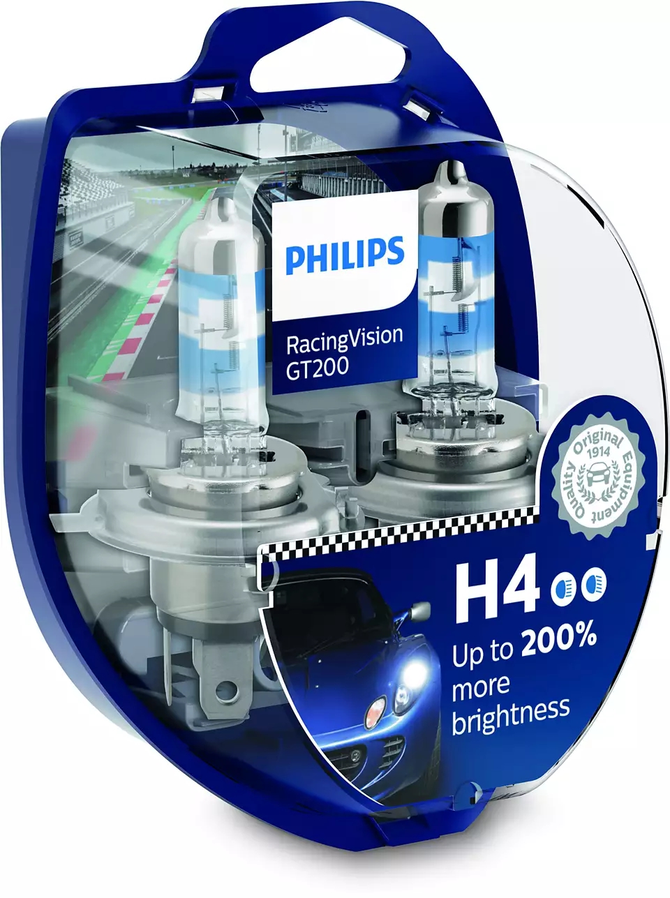 PHILIPS Glühlampe, Hauptscheinwerfer H4 RacingVision GT200 (2 Stk.) 12342rgts2 für Volvo LAND ROVER Citroën Ford DAF Opel Fiat HOLDEN GM