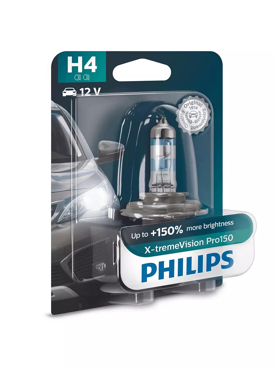 PHILIPS Glühlampe H4 X-tremeVision Pro150 (1 Stk.) 12342xvpb1 für Volvo LAND ROVER Citroën Ford DAF Opel Fiat HOLDEN GM Mercedes VW