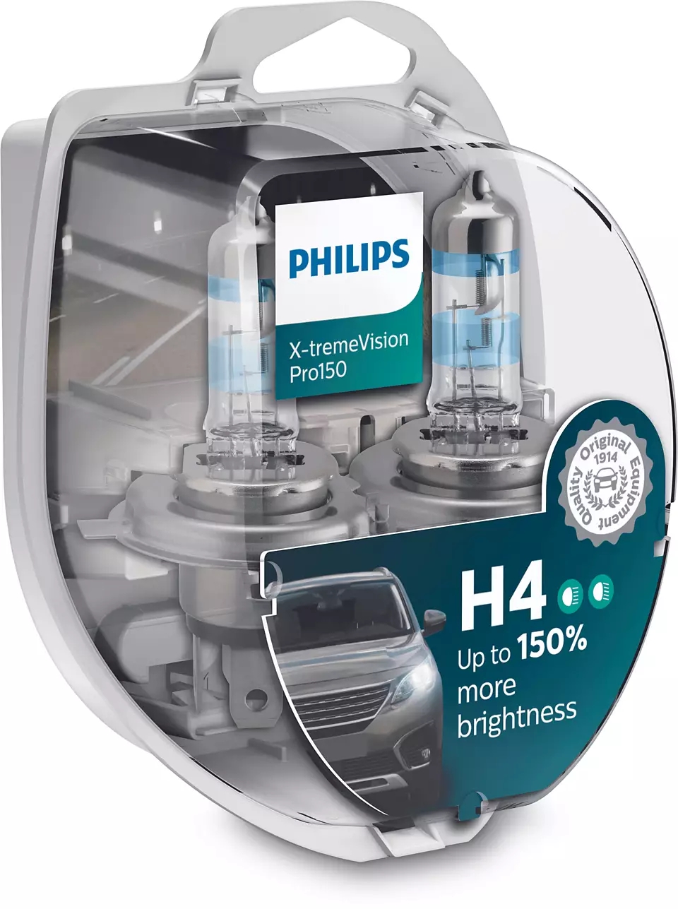 PHILIPS Glühlampe H4 X-tremeVision Pro150 (2 Stk.) 12342xvps2 für Volvo LAND ROVER Citroën Ford DAF Opel Fiat HOLDEN GM Mercedes VW