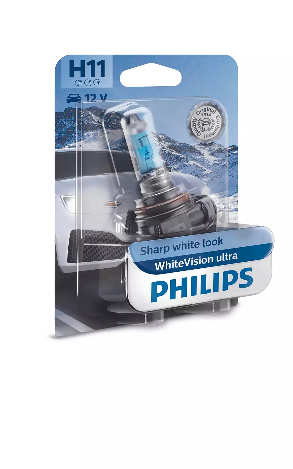 PHILIPS Glühlampe, Abbiegescheinwerfer H11 WhiteVision ultra (1 Stk.) 12362wvub1 für Audi LAND ROVER TOYOTA VW Mercedes RENAULT