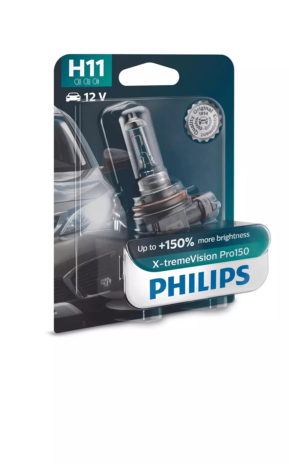 PHILIPS Glühlampe H11 X-tremeVision Pro150 (1 Stk.) 12362xvpb1 für Audi LAND ROVER TOYOTA VW Mercedes RENAULT