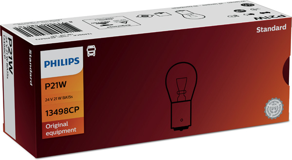 PHILIPS Glühlampe, Nebelschlussleuchte 13498cp Kugellampe für Volvo (CHANGAN) DAF MAN Iveco Mercedes Audi HYUNDAI VW TOYOTA
