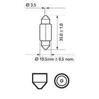 PHILIPS Glhlampe, Kennzeichenleuchte, Art.-Nr. 12844CP