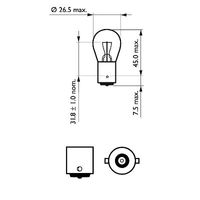 PHILIPS Glhlampe, Nebel-/Schlusslicht, Art.-Nr. 12498CP