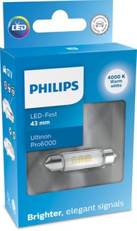 PHILIPS Gl�hlampe, Handschuhfachleuchte "4000 K Ultinon Pro6000", Art.-Nr. 11866WU60X1