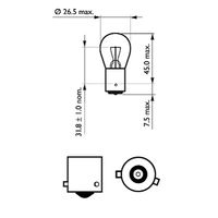 PHILIPS Glhlampe, Brems-/Schlusslicht, Art.-Nr. 12088CP