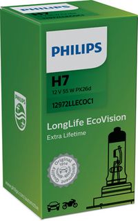 PHILIPS Gl�hlampe, Abbiegescheinwerfer "LongLife EcoVision", Art.-Nr. 12972LLECOC1