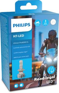 PHILIPS Gl�hlampe, Fernscheinwerfer "Ultinon Pro6000 H7-LED", Art.-Nr. 11972U6000X1