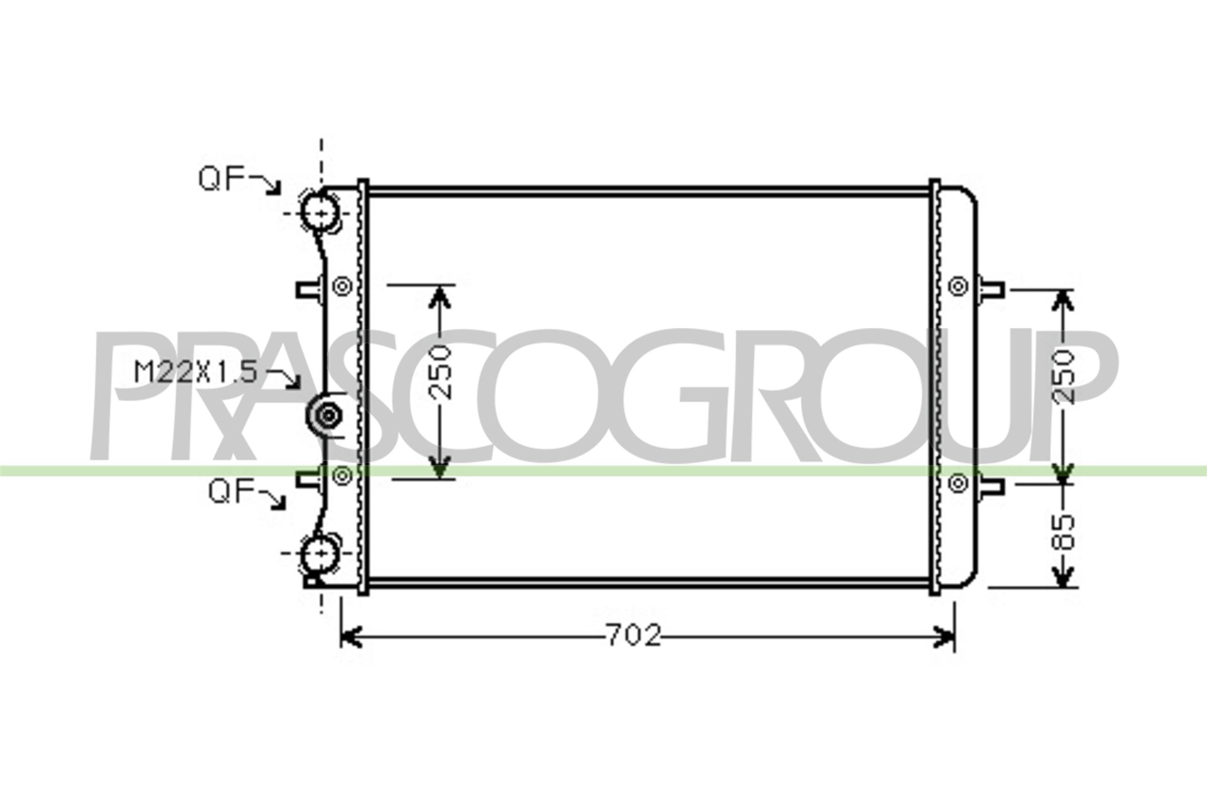 Prasco Kühler, Motorkühlung Ad016r002 Für Audi Vw