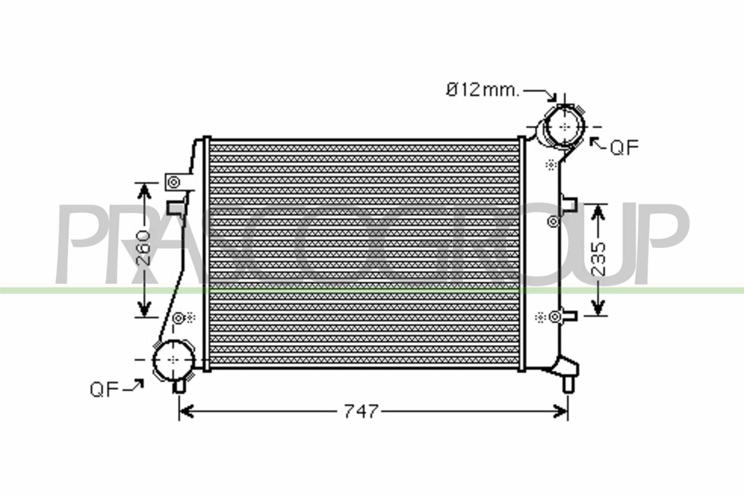 PRASCO Ladeluftkühler ad320n004 für VW Audi
